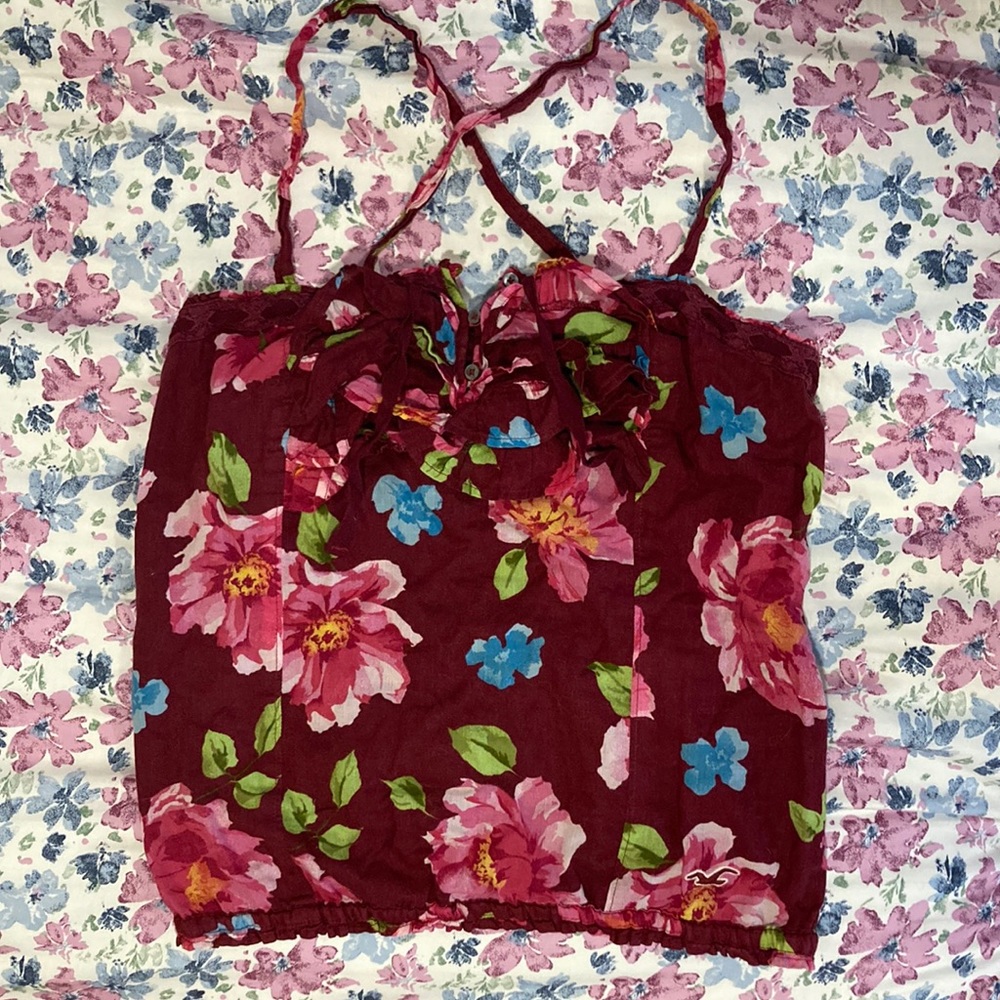 Floral Hollister Strappy Tank